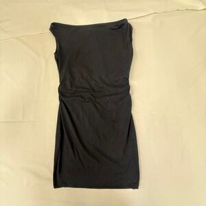 Trendy Queen Black Strapless Bodycon Mini Dress – Size Medium